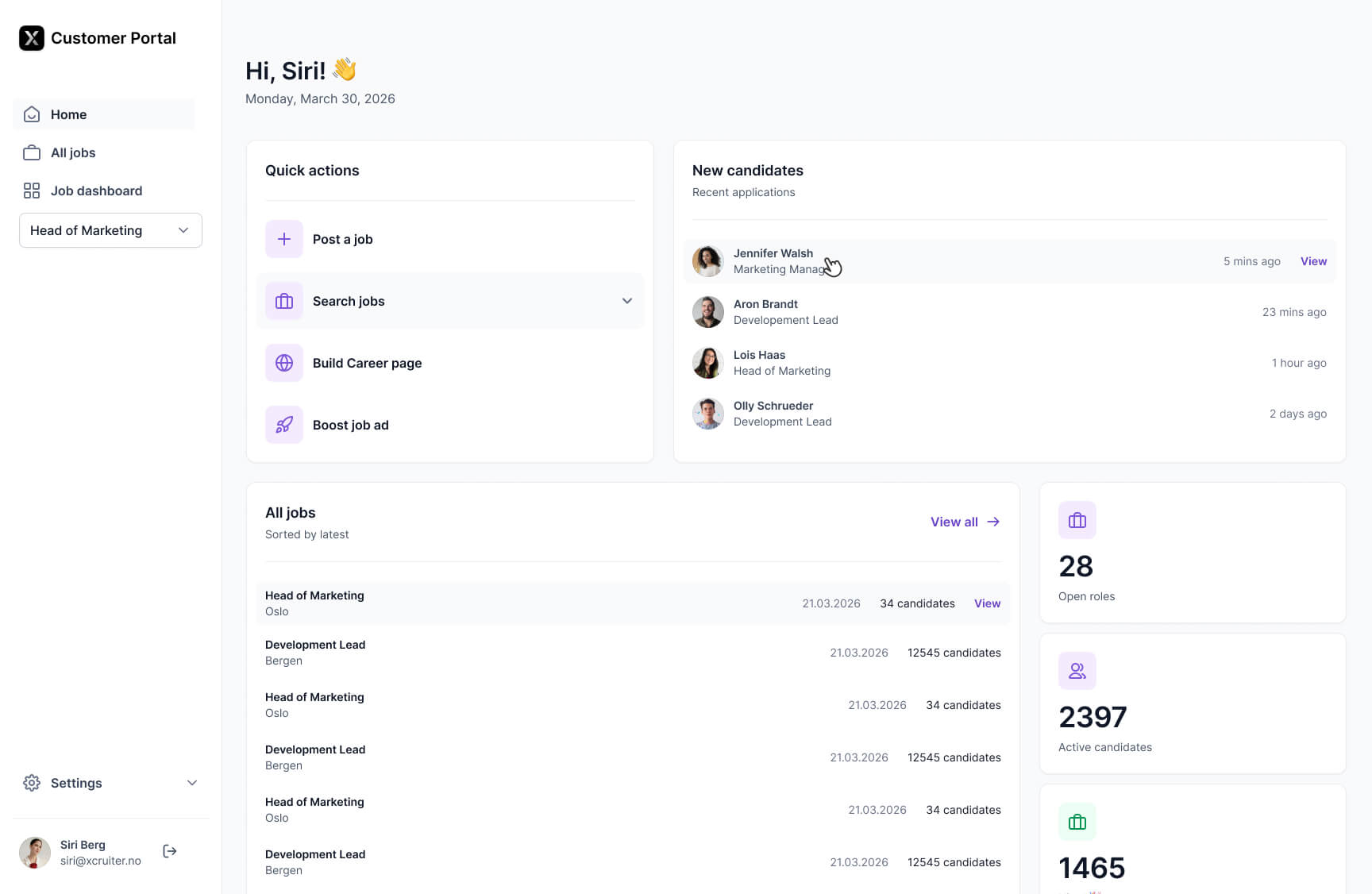 A portal the client logs into, not an email they wait for